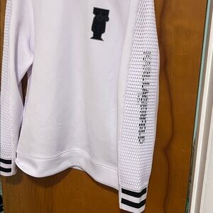 Karl Lagerfeld COMBO QUILT AND MESH LOGO CREW NECK sweatshirt